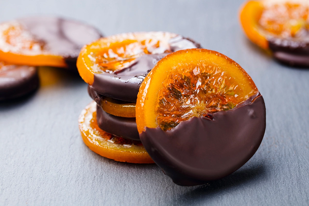 Цукаты из апельсинов в шоколаде