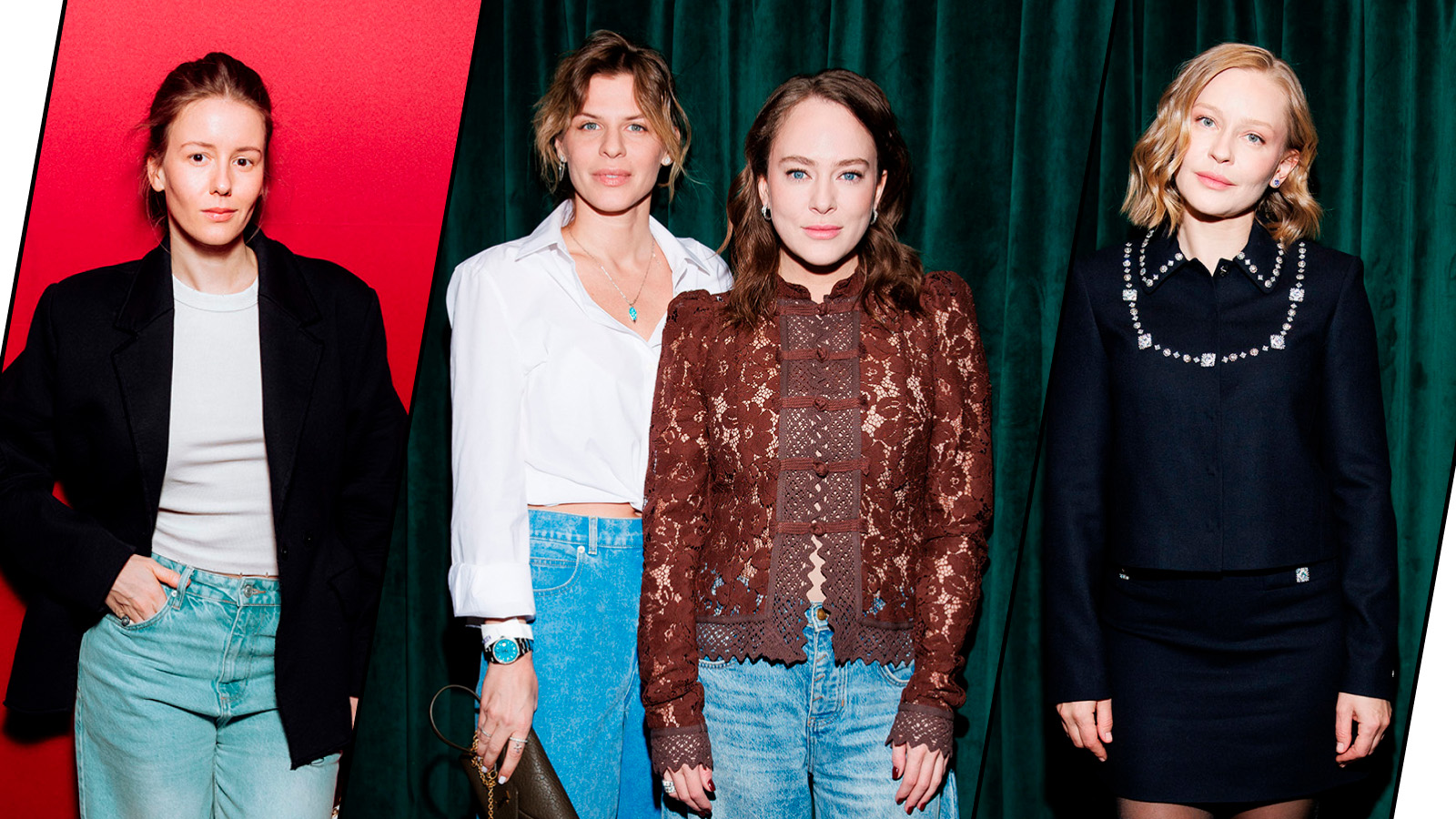 Ирина Старшенбаум, Ольга Долматовская и Аглая Тарасова, Юлия Пересильд