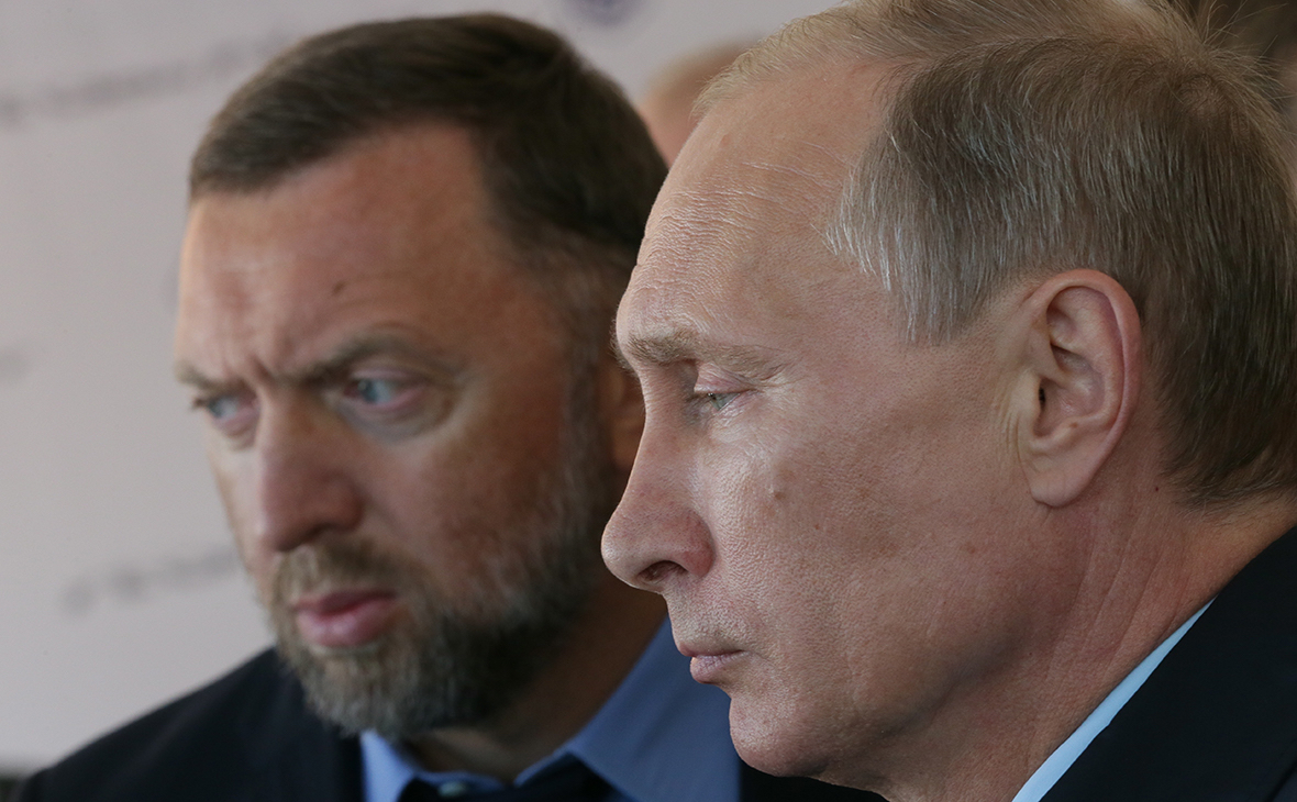Олег Дерипаска&nbsp;и Владимир Путин (слева направо)
