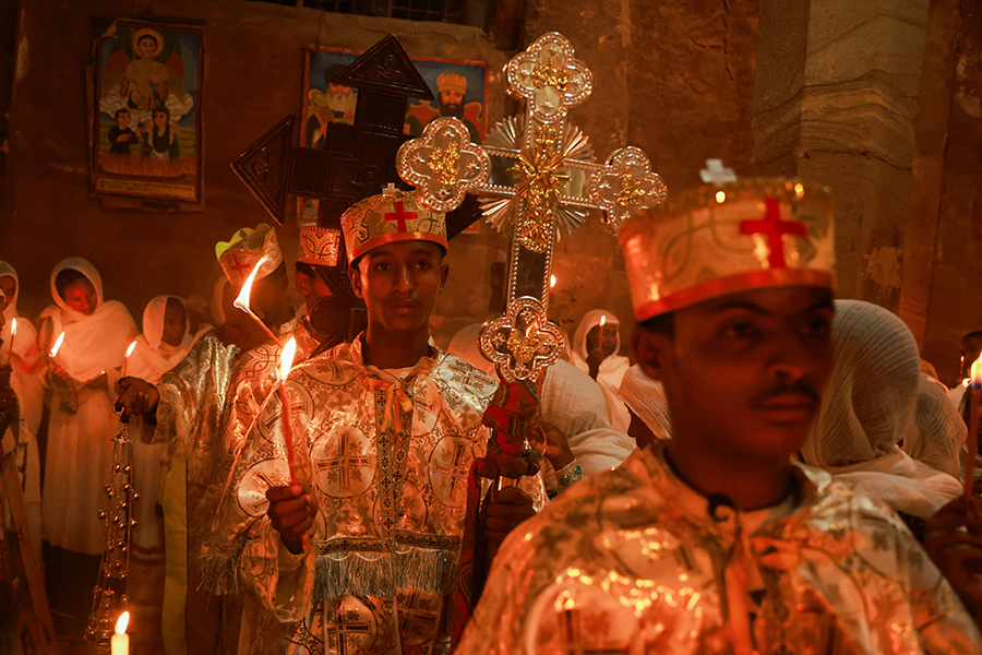 Пасхальное богослужение прошло и в&nbsp;церкви Вукро Черкос в Эфиопии.