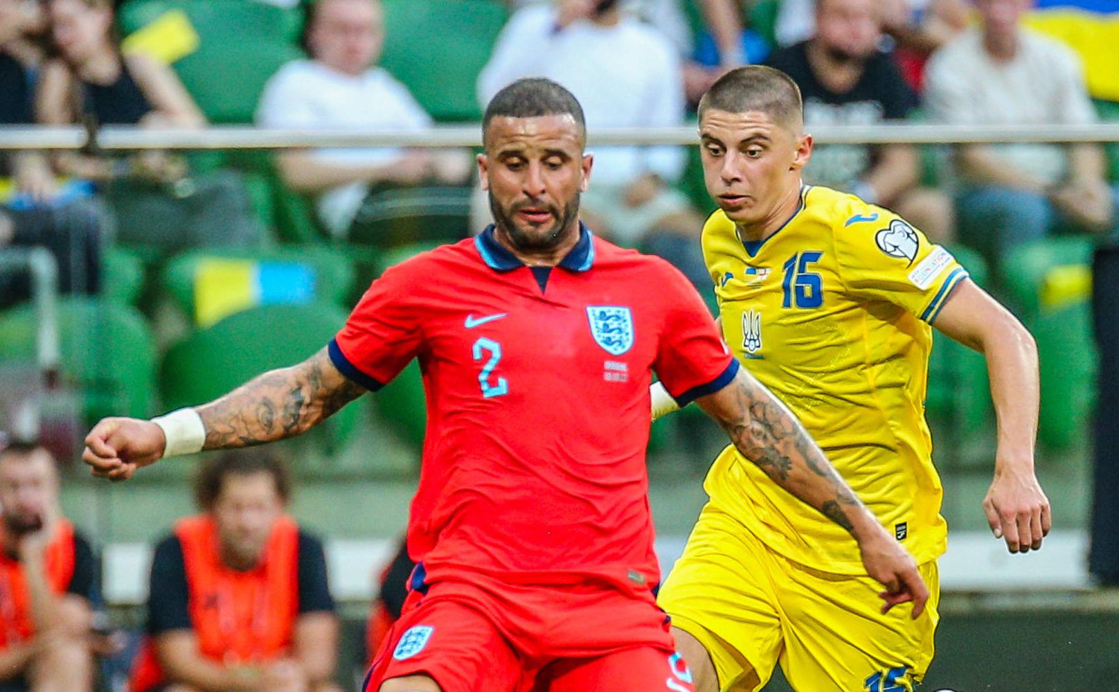 Матч сборных Англии и Украины по футболу