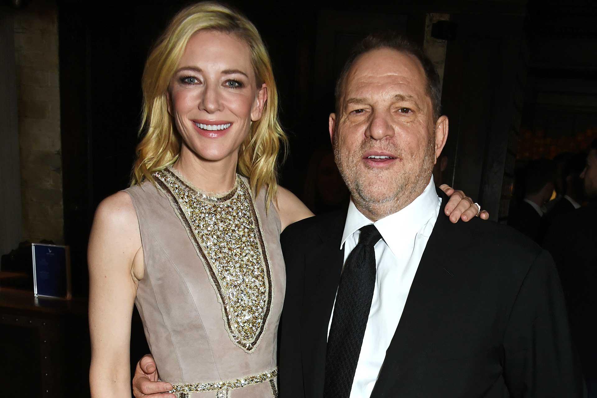 Кейт Бланшетт и Харви Вайнштейн на ужине перед вручением премии BAFTA, 12 февраля 2016 года, Лондон
