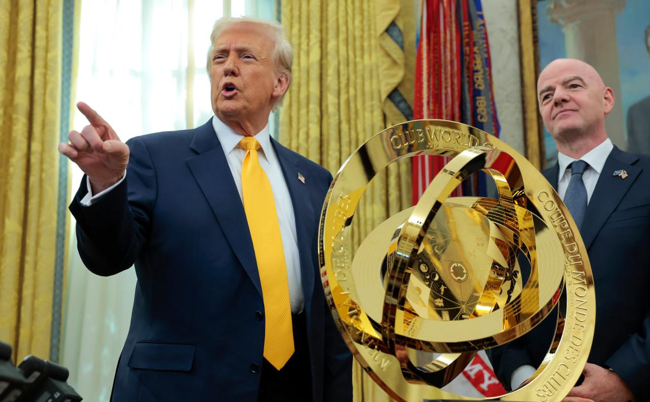 Президент США Дональд Трамп и глава ФИФА Джанни Инфантино