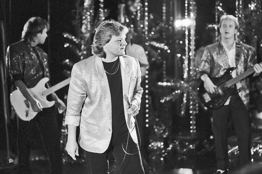 Певец и композитор Юрий Антонов во время съемок новогоднего &laquo;Огонька&raquo; 1986 год