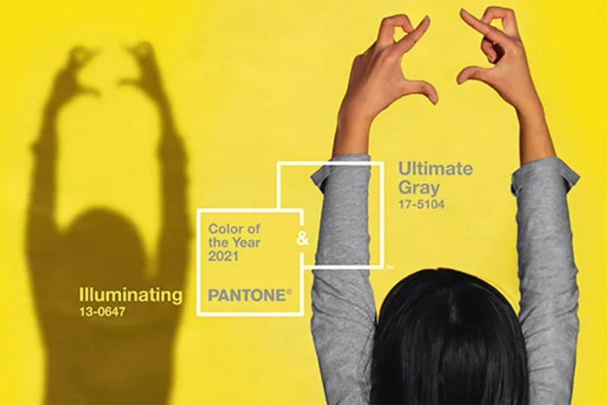 PANTONE 17-5104 Ultimate Grey + PANTONE 13-0647 Illuminating