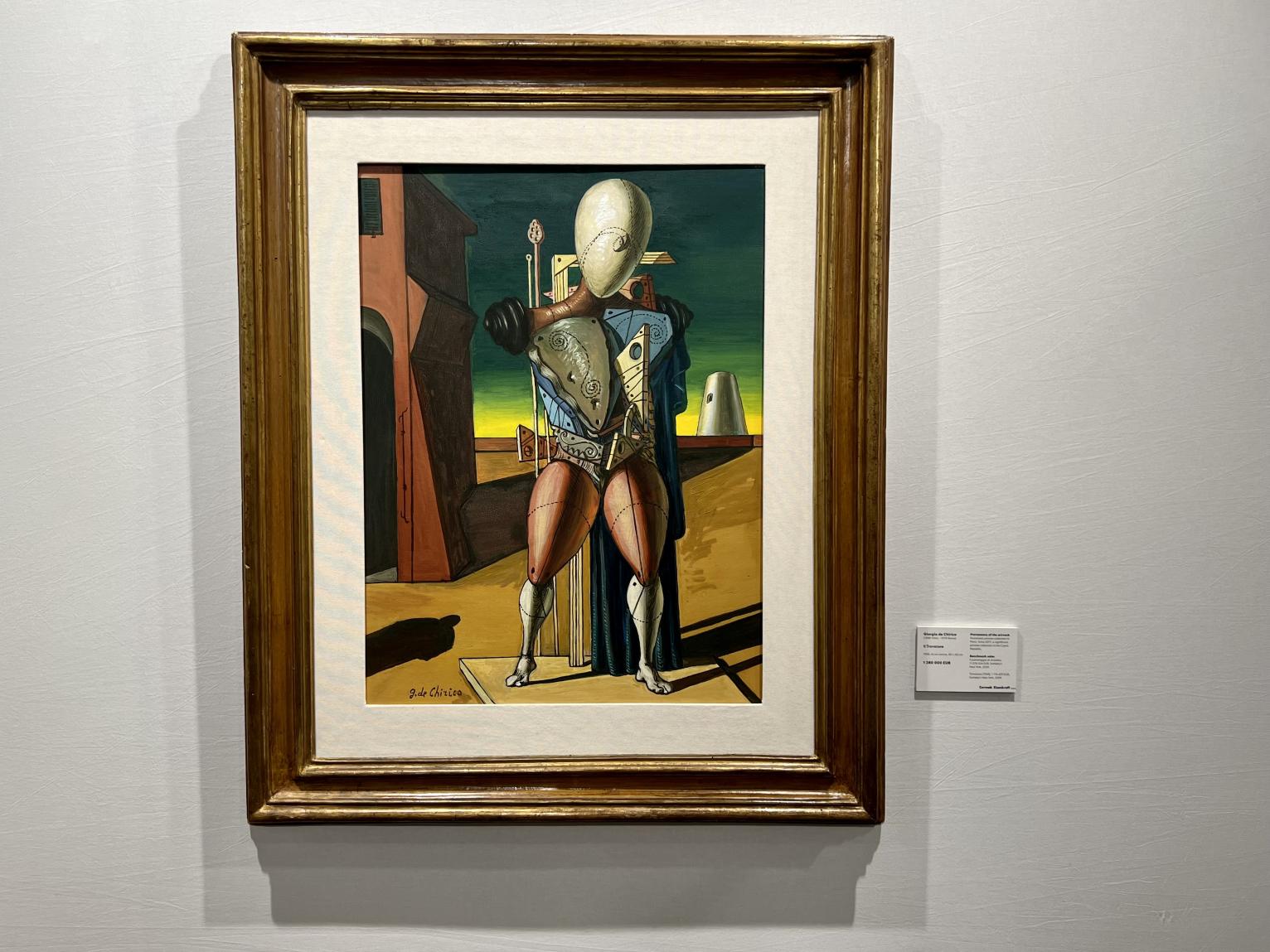 Giorgio de Chirico, The Troubadour,&nbsp;середина 1950-х.&nbsp;Cermak Eisenkraft Gallery.&nbsp;&euro;1,280,000