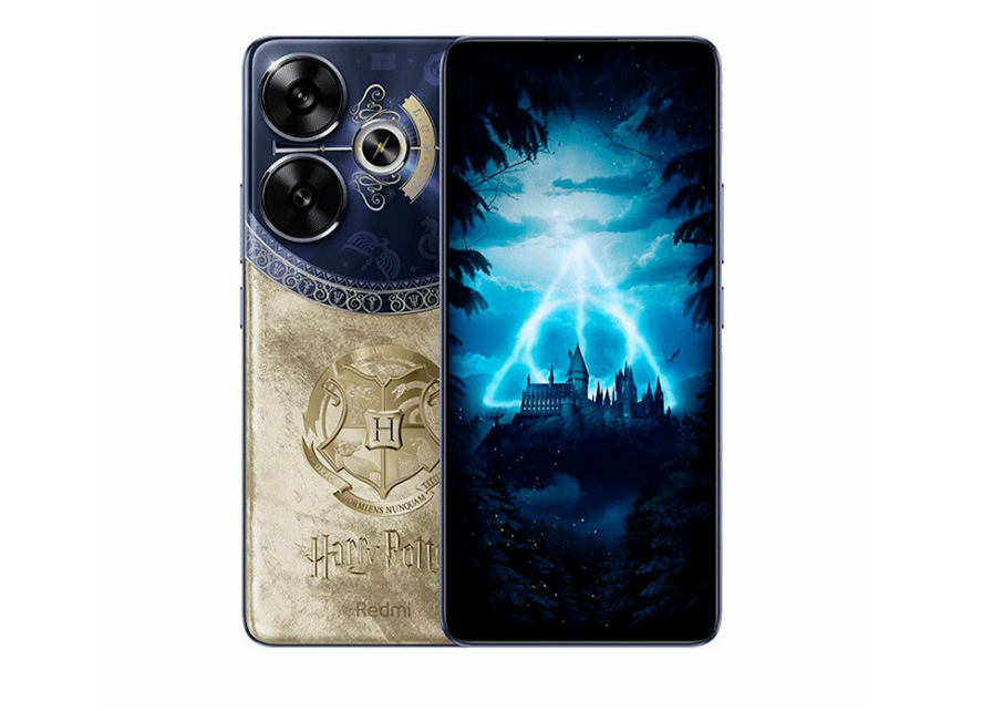 Металлический герб школы волшебства на Redmi Turbo 3 Harry Potter Edition&nbsp;&mdash; это часть одного из съемных чехлов, которые идут в комплекте