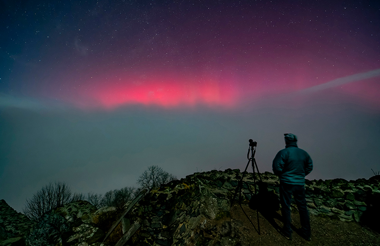 Северное сияние в Венгрии