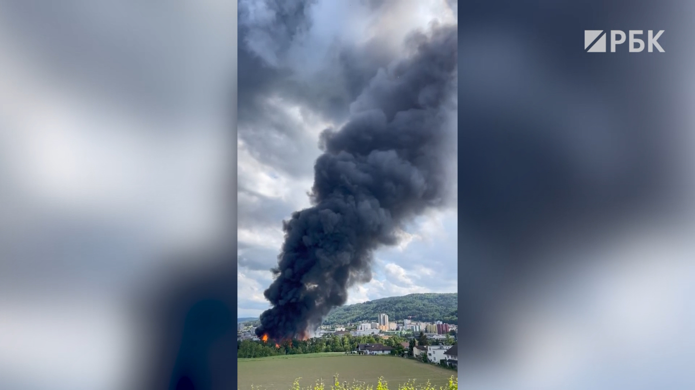 Под Цюрихом произошел пожар на промышленном складе