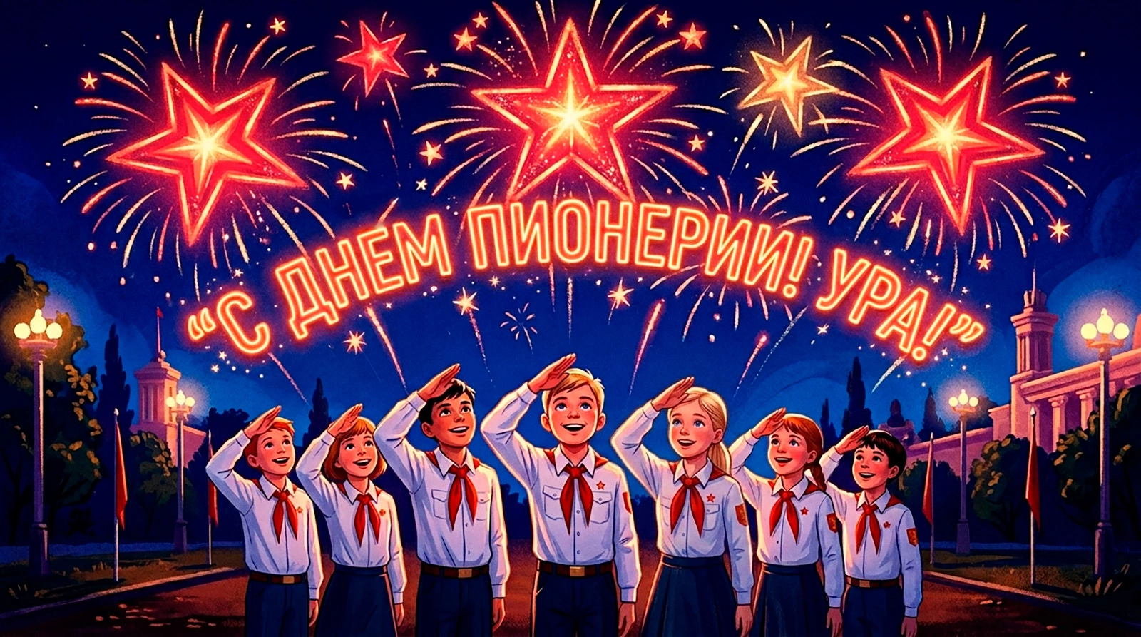 Открытки с Днем пионерии: подборка из 15 уникальных праздничных картинок