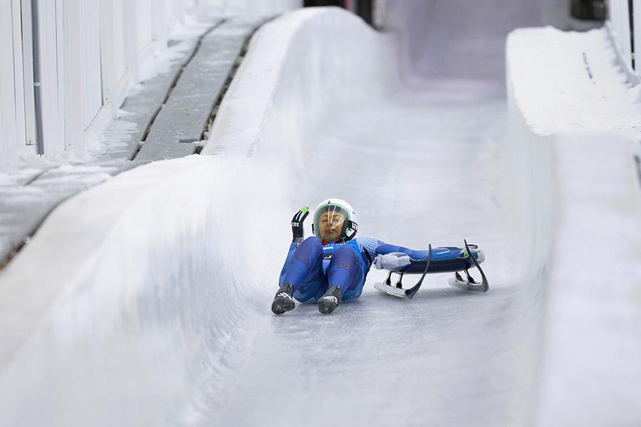 Дарья Олесик на Кубке мира по санному спорту в Лейк-Плэсиде, США, 16 декабря 2025 года