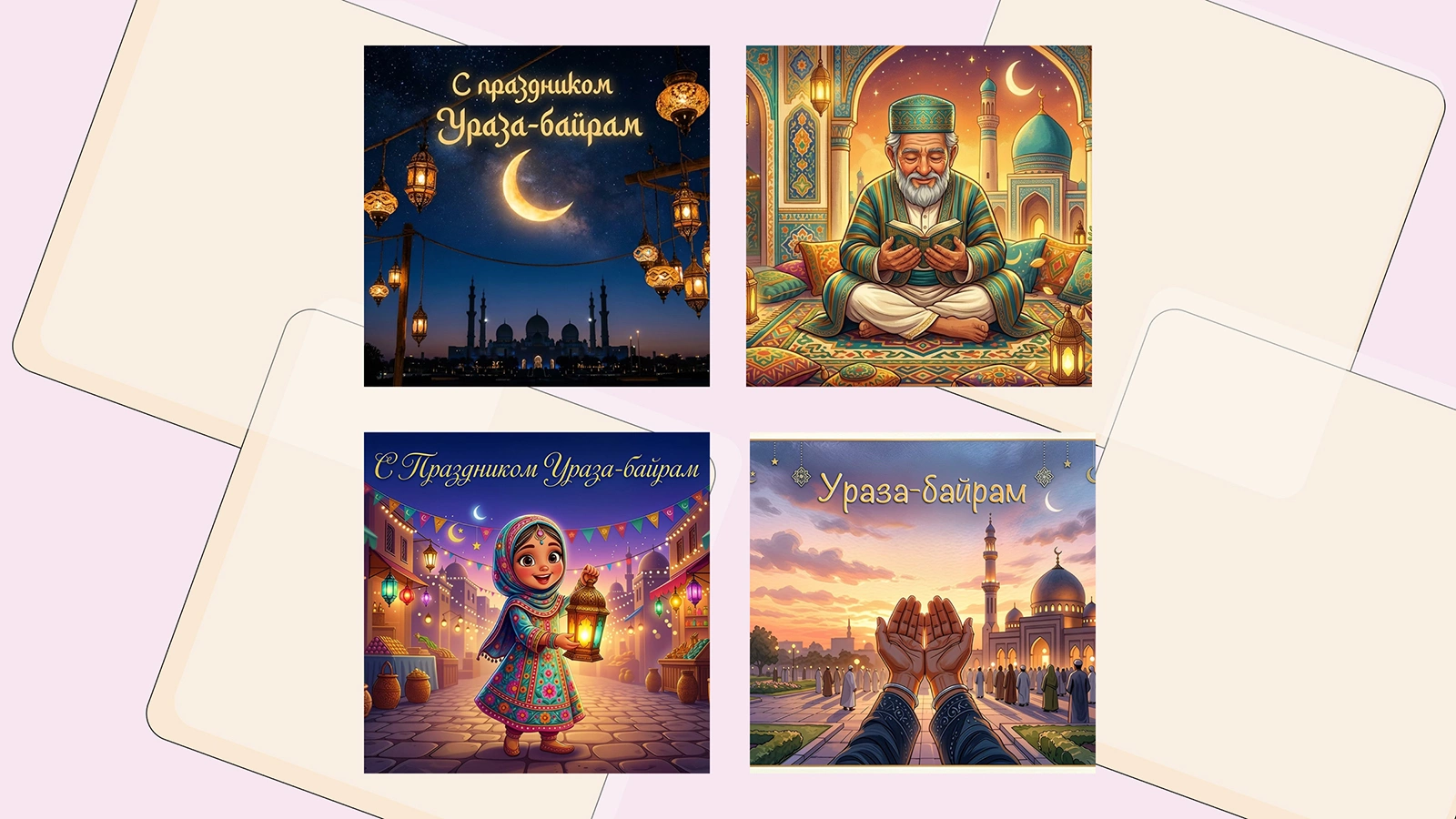 Открытки с Ураза-байрам: 15 вариантов для трогательного поздравления
