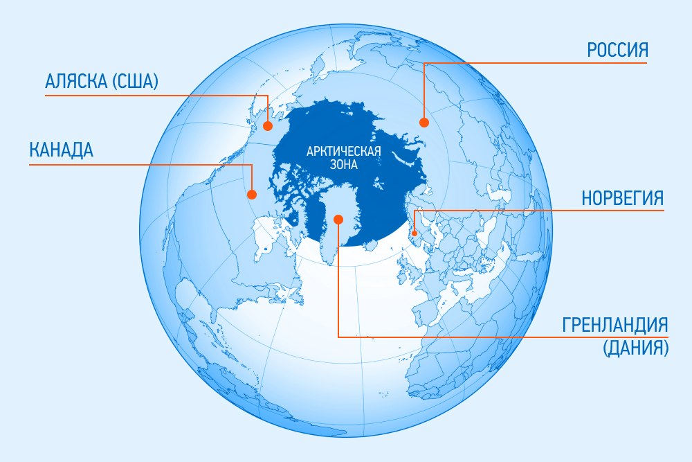 Арктика на карте мира