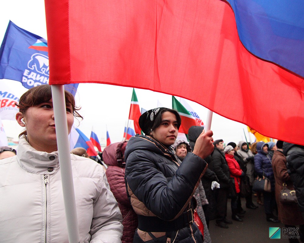 Митинг в поддержку присоединения Крыма.