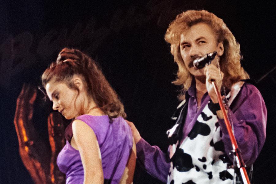 Наташа Королева и Игорь Николаев во время выступления в Москве, 1 сентября 1993 года