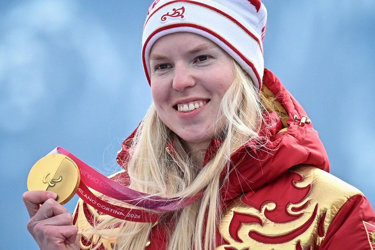 Варвара Ворончихина, завоевавшая золотую медаль в супергиганте среди женщин на соревнованиях по горнолыжному спорту XIV зимних Паралимпийских игр в Кортина-д'Ампеццо