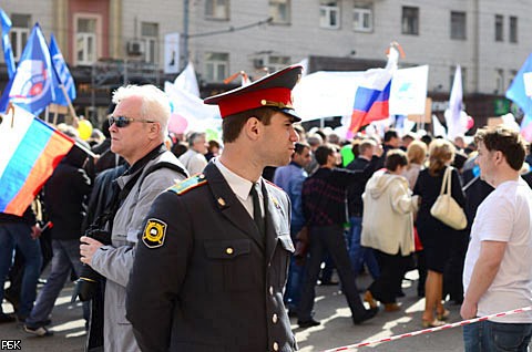 Первомайское шествие в Москве