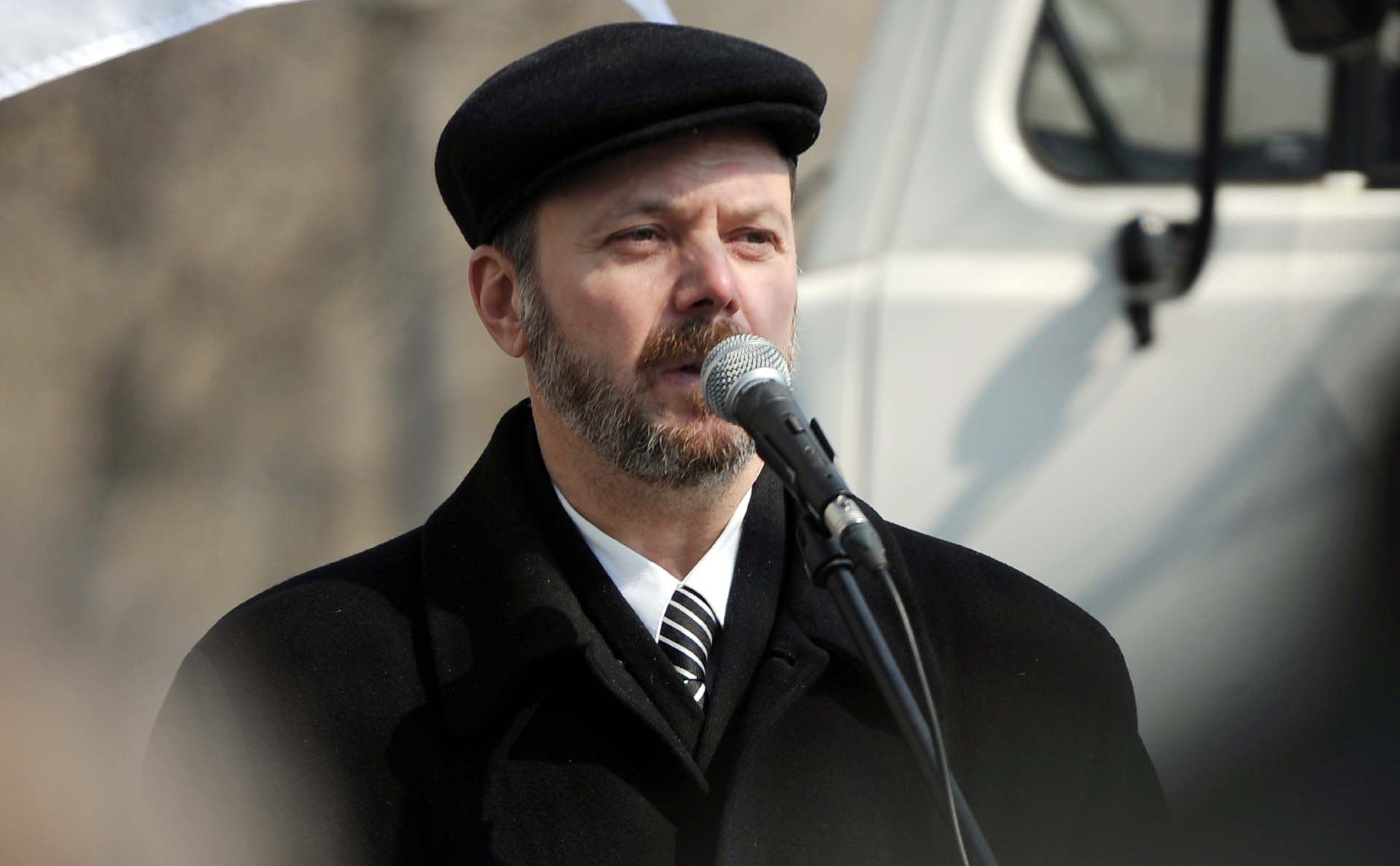 Владимир Кара-Мурза-старший во время митинга оппозиции у телецентра Останкино, 2012 год