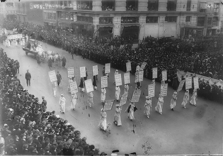 Марш суфражисток в Нью-Йорке, 1915 год