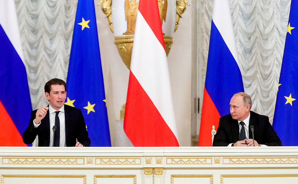 Себастьян Курц и Владимир Путин (слева направо)