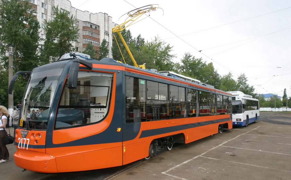 Уфимский трамвай модели 71-623, который может перемещаться только по одному маршруту