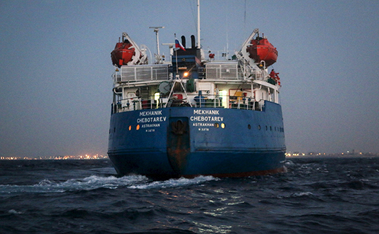 Российский танкер &laquo;Механик Чеботарев&raquo;, захваченный в&nbsp;порту Триполи