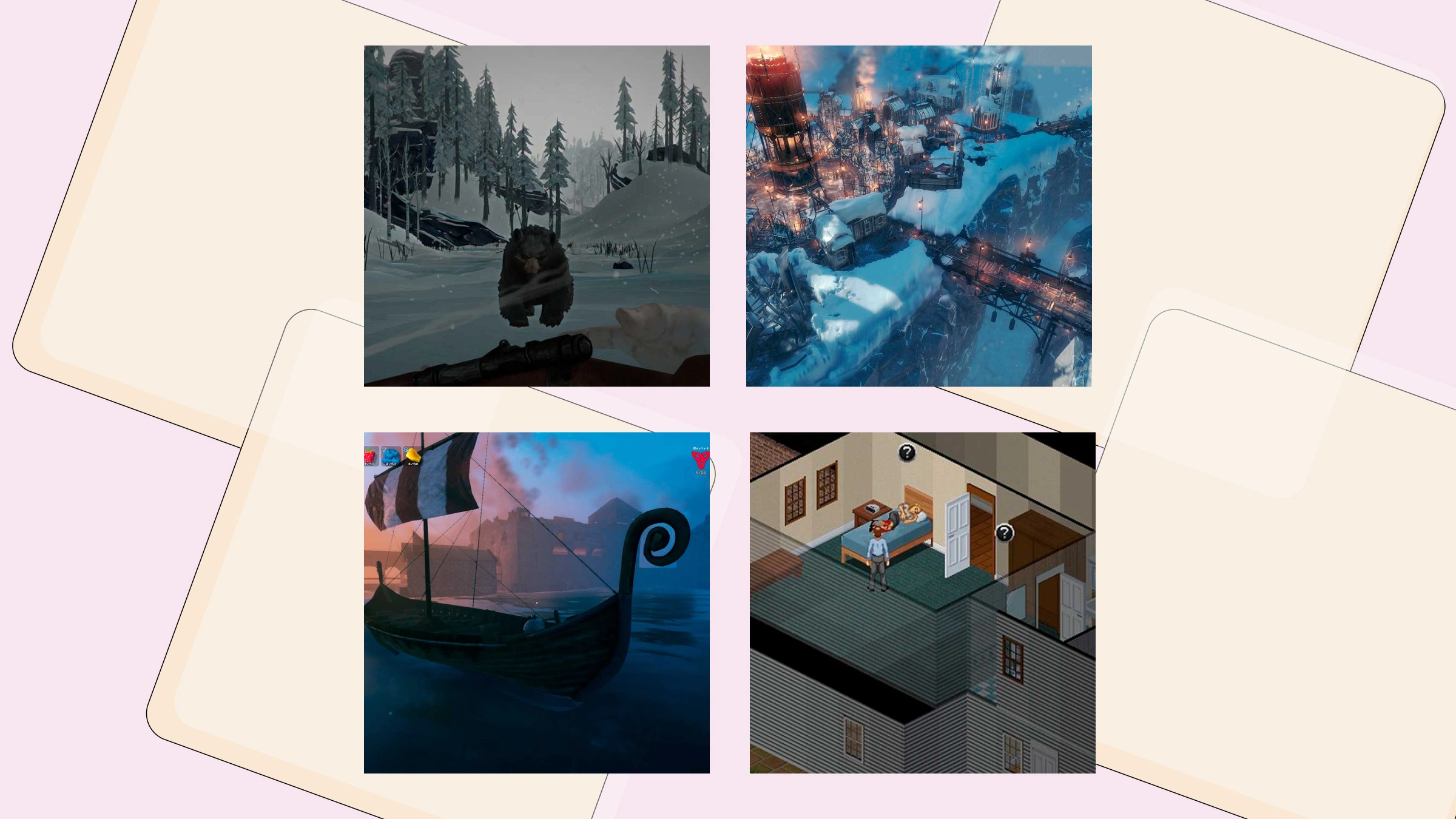 Игры The Long Dark, Frostpunk, Valheim, Unturned