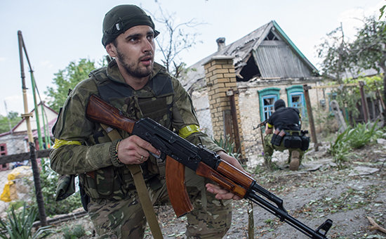 Украинские солдаты в Марьинке
