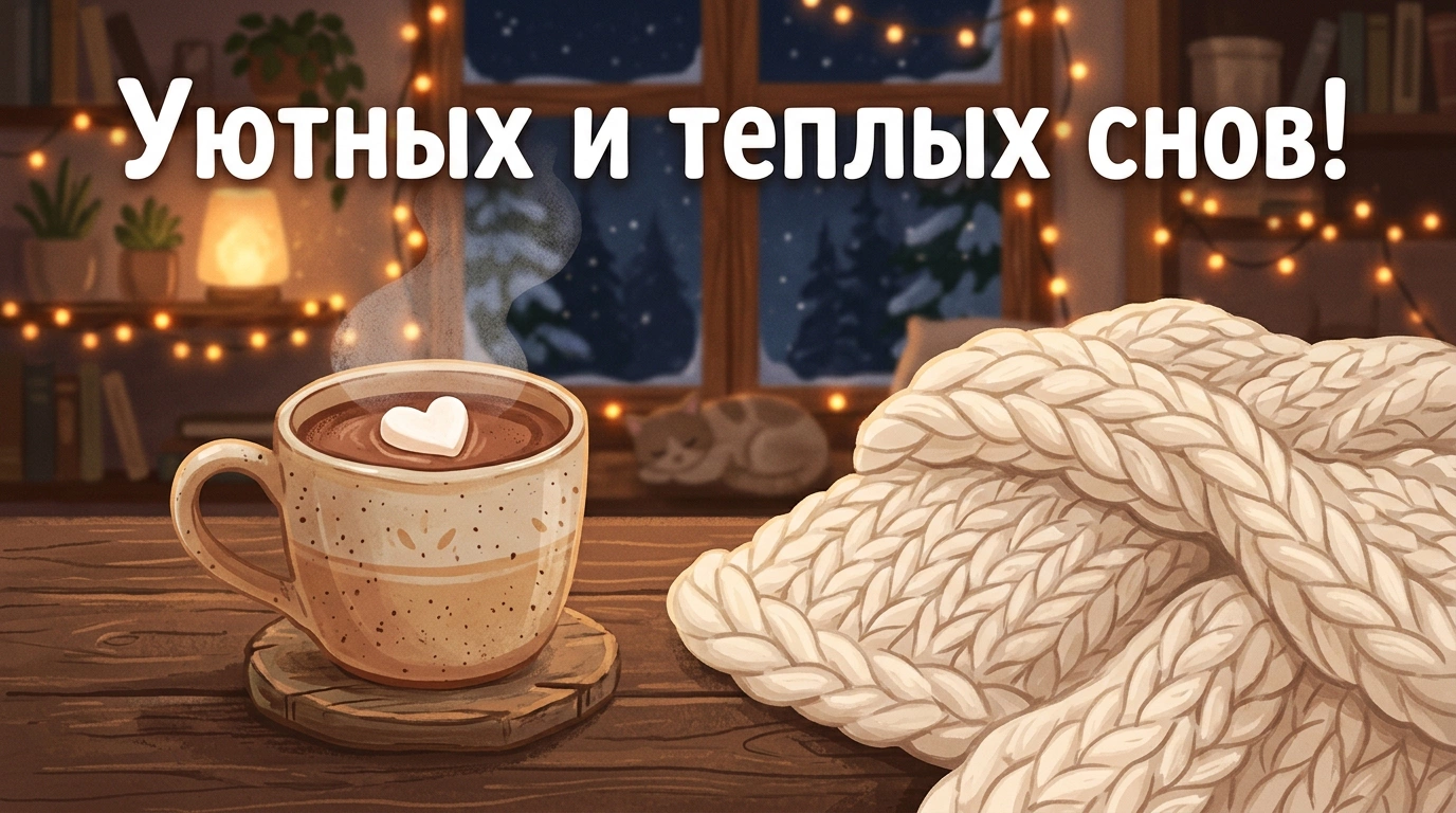 Открытки «Спокойной ночи!» для родных и любимых: 25 уютных картинок