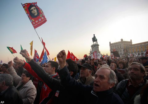 В Лиссабоне прошел стотысячный митинг против мер жесткой экономии