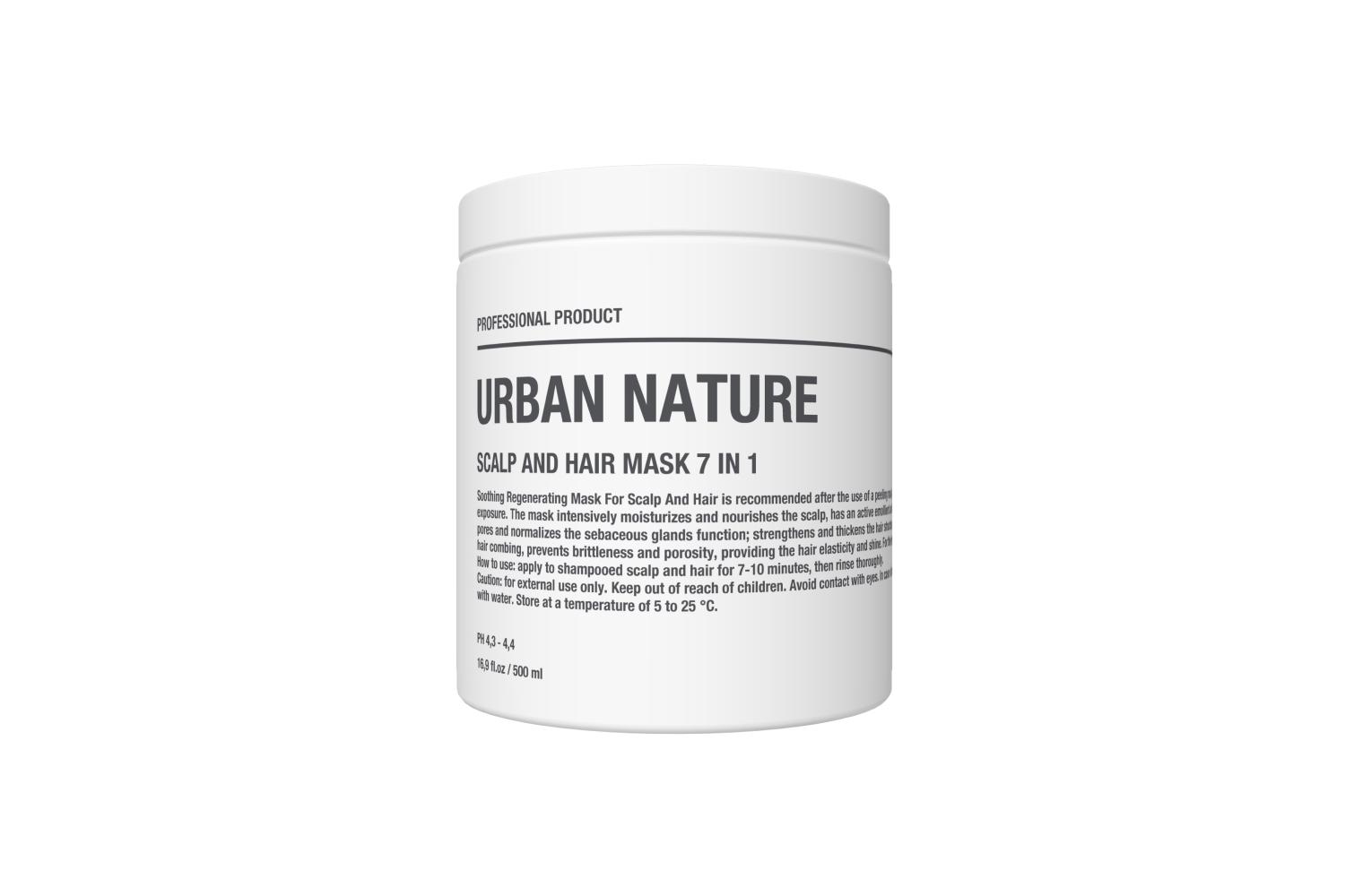 Маска для кожи головы и волос 7 в 1, Urban Nature
