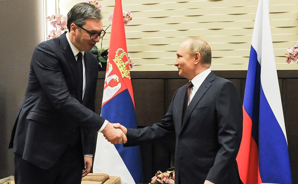 Во время встречи Владимира Путина и Александра Вучича, состоявшейся в 2021 году