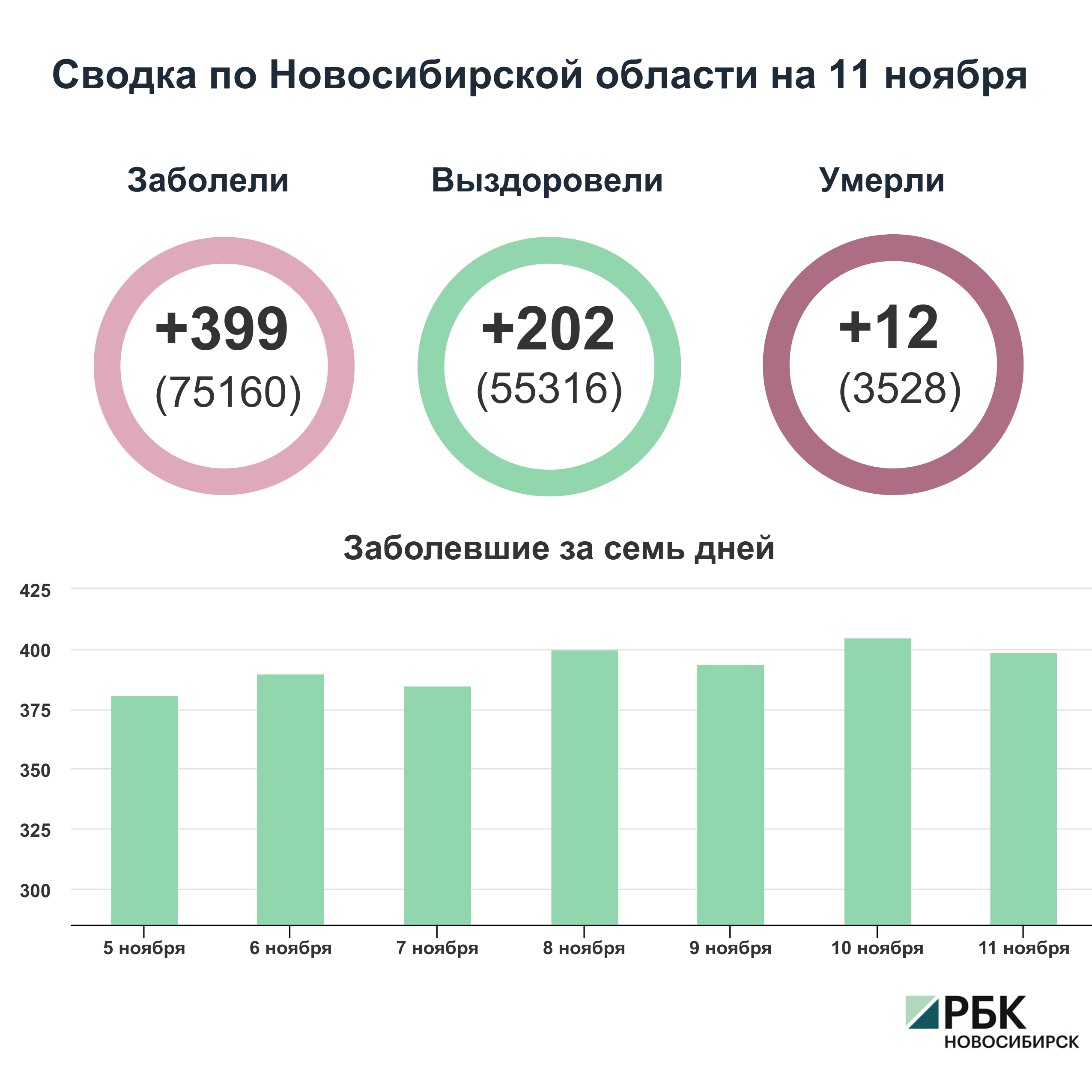 Коронавирус в Новосибирске: сводка на 11 ноября