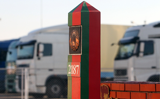 Пограничный КПП в Брестской области. Белоруссия