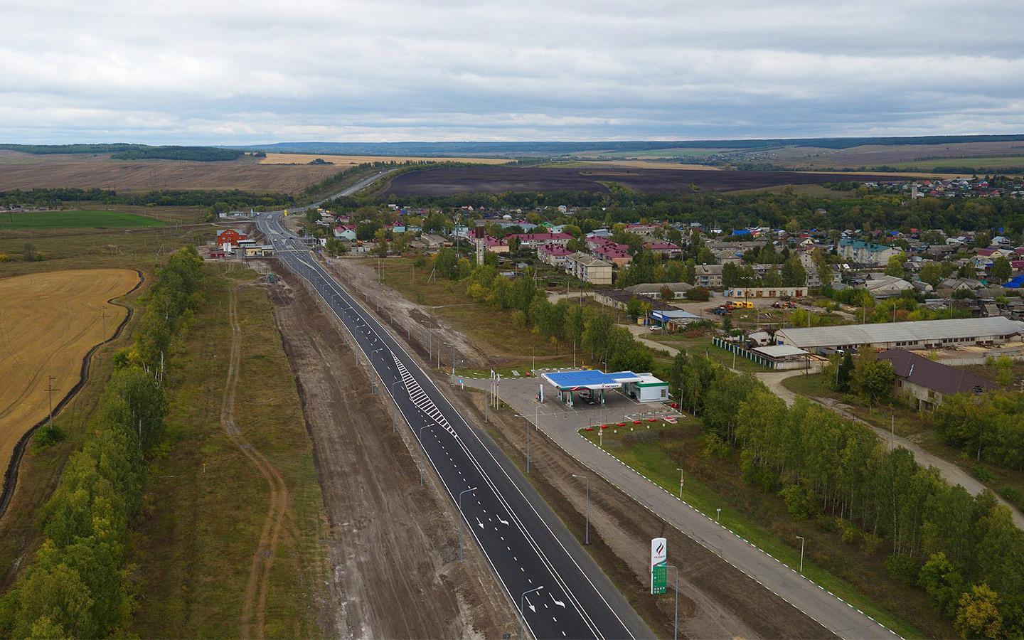 Участок М-5 Урал в посёлке Тереньга (Сызранское шоссе)