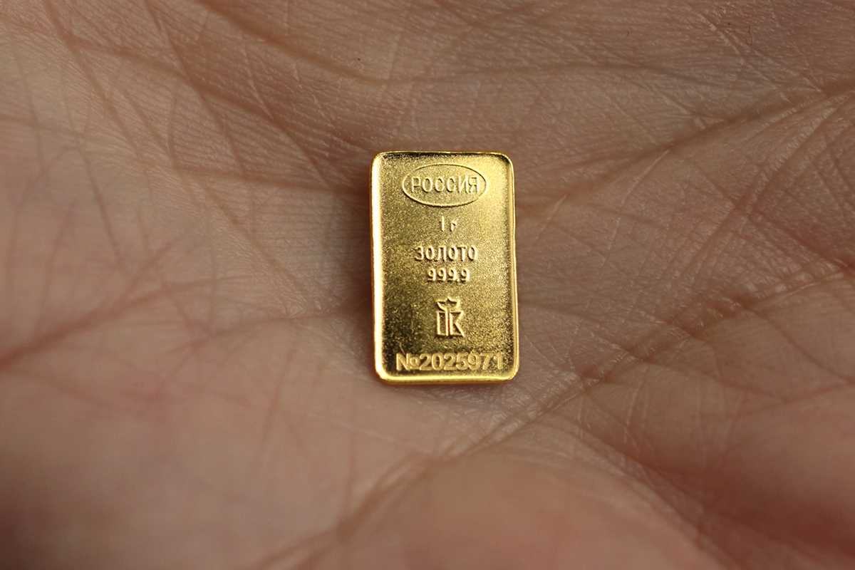 Золотой слиток весом 1 г