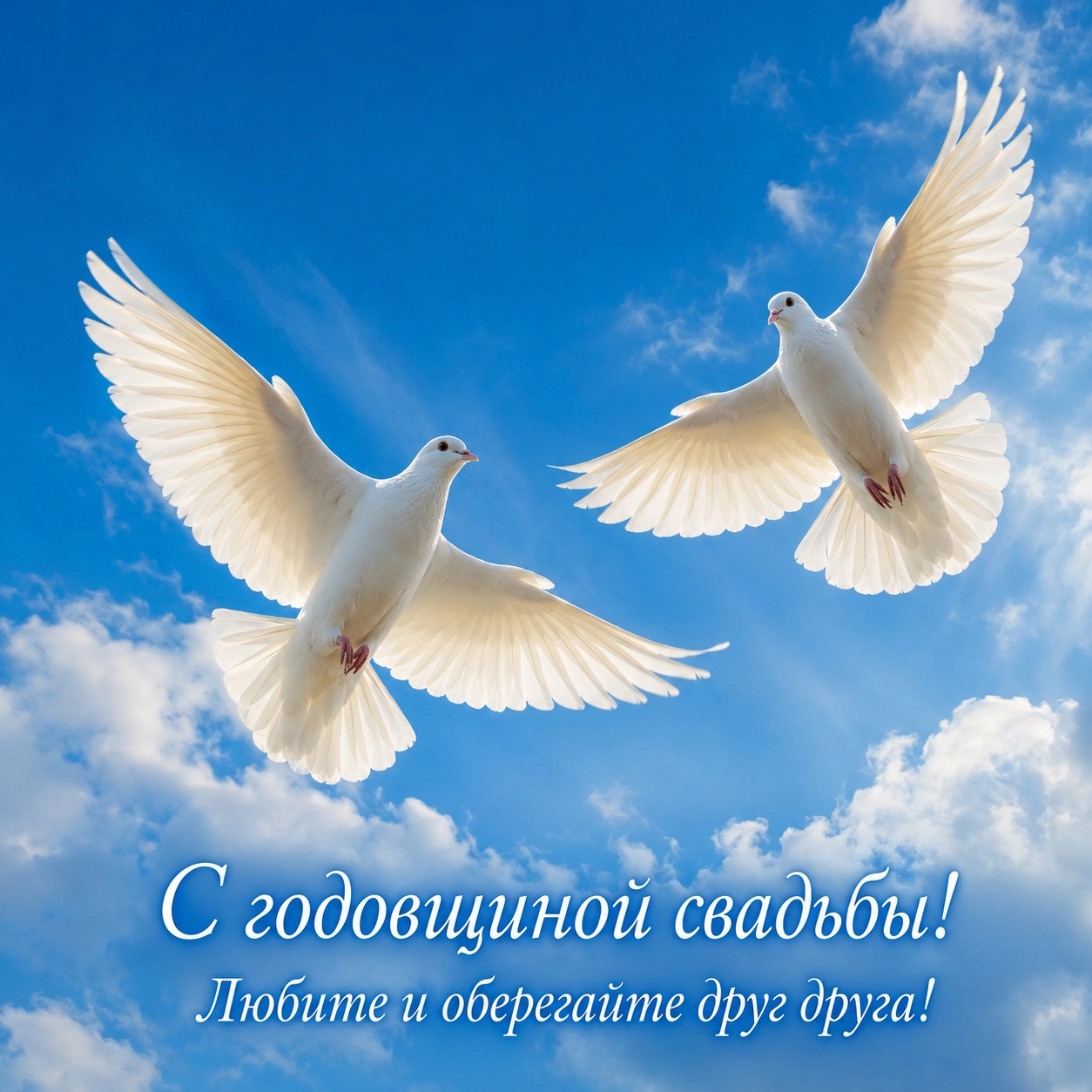Открытка с поздравлением с годовщиной свадьбы