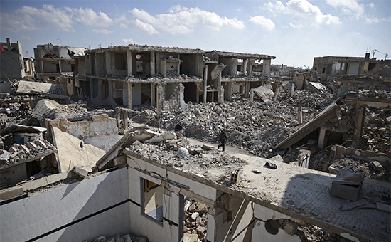 Вид на один из кварталов Дамаска. 9 февраля 2016 года
