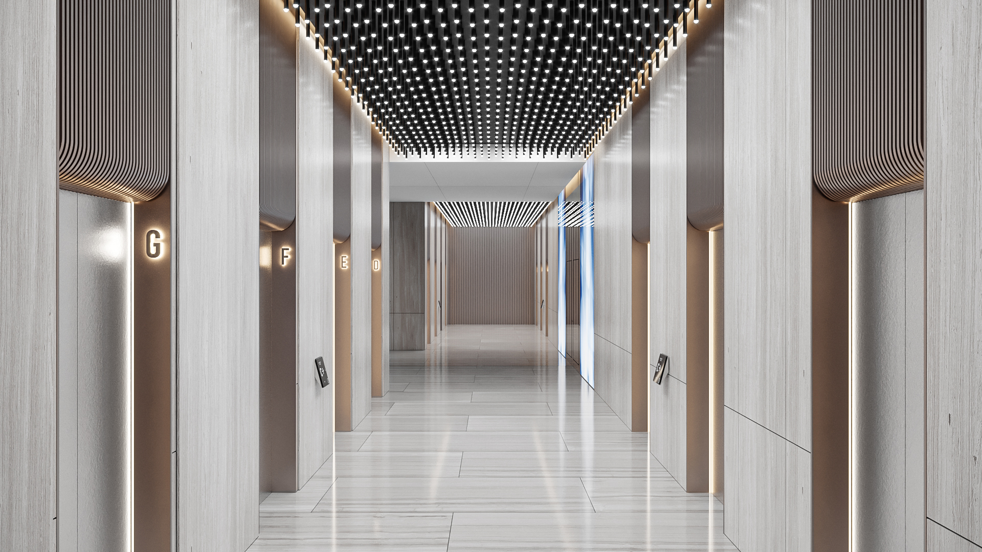 Лифтовый холл. Визуализация AFI Development
