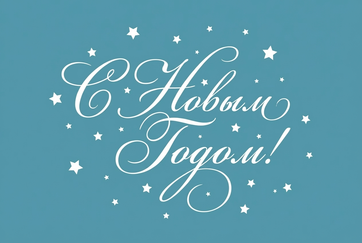 Красивая надпись «С Новым годом!»: 10 несложных и оригинальных вариантов