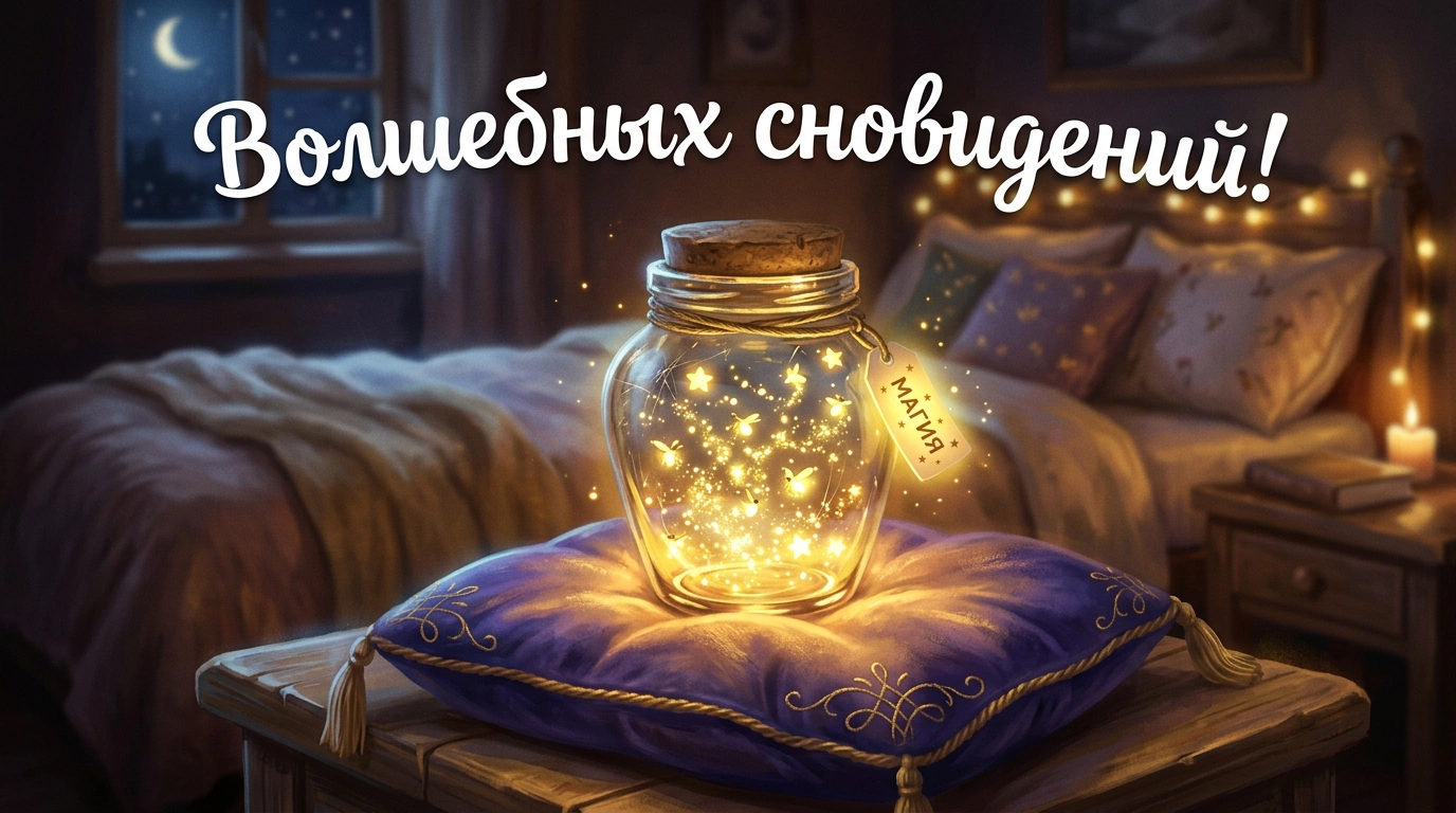 Открытки «Спокойной ночи!» для родных и любимых: 25 уютных картинок