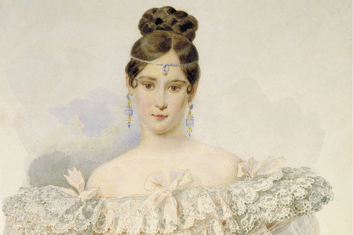 Наталья Гончарова. Портрет кисти А П. Брюллова (1831–1832)