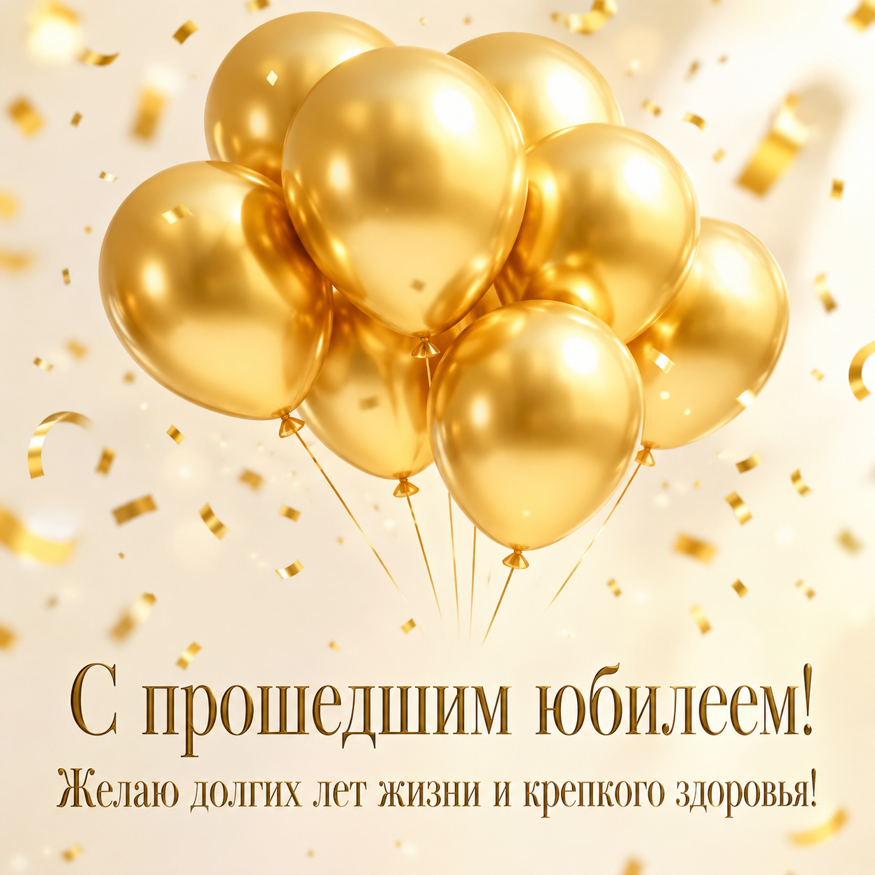 Красивая открытка с прошедшим юбилеем