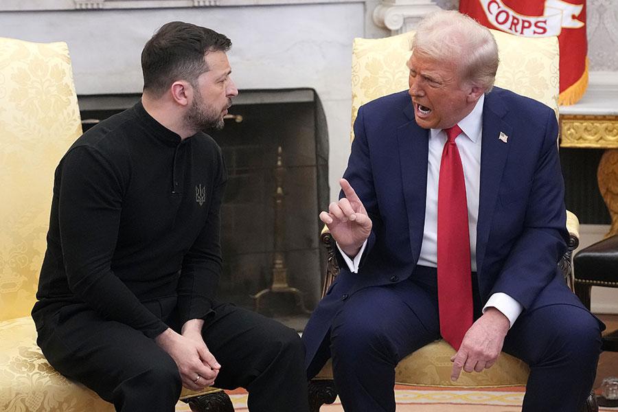 Дональд Трамп и Владимир Зеленский во встречи в Овальном кабинете Белого дома, 28 февраля 2025 года
