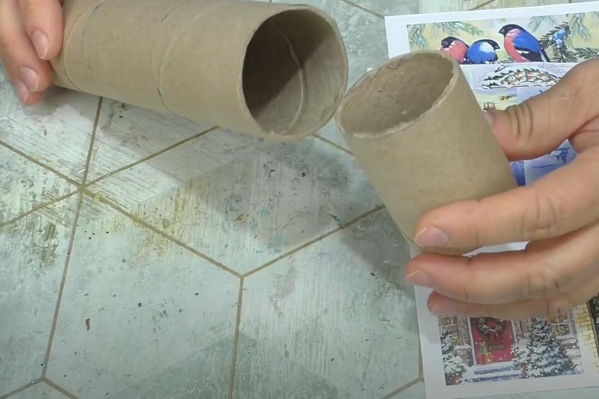 Как сделать простой новогодний домик