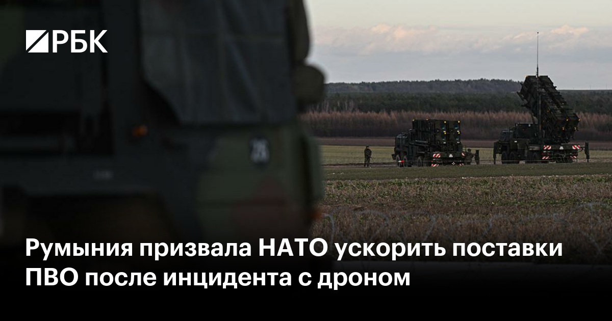 Румыния призвала НАТО ускорить поставки ПВО после инцидента с дроном