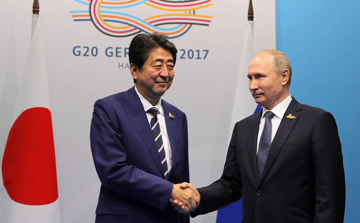 Синдзо Абэ и Владимир Путин
