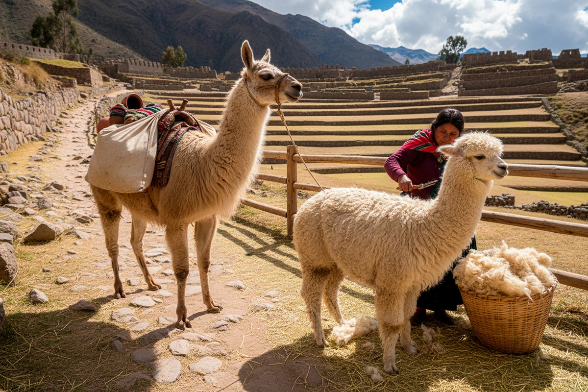 В хозяйстве лама служит грузовым животным, а альпаку разводят для получения высококачественной шерсти