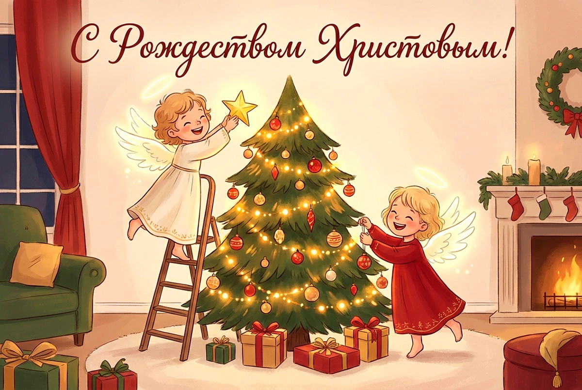 Открытки с Рождеством Христовым: 15 красивых картинок для поздравления