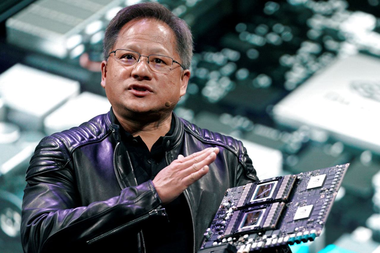 Дженсен Хуанг на презентации продуктов Nvidia